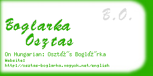 boglarka osztas business card